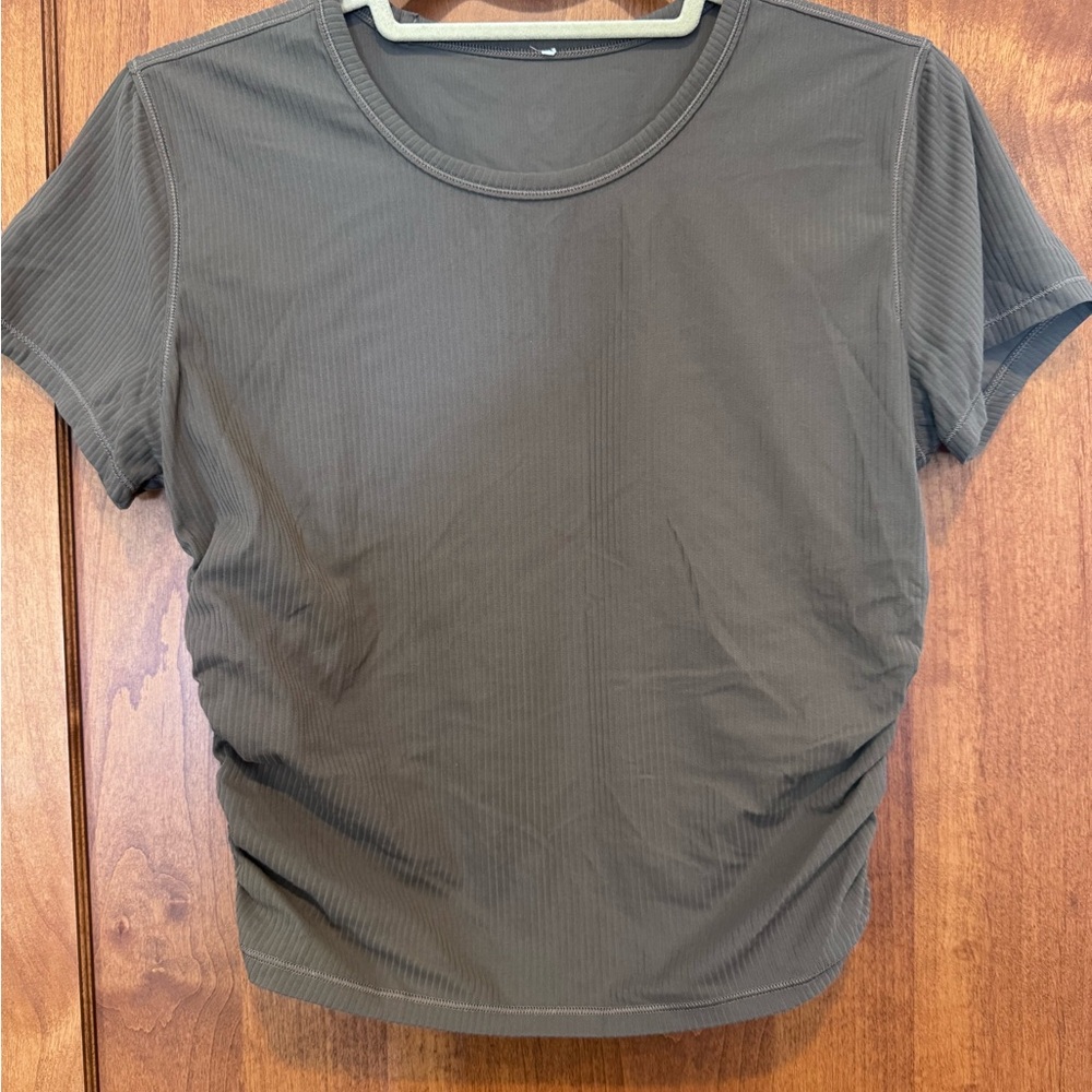 Lululemon All it Takes Nulu Ribbed Cropped Shirt